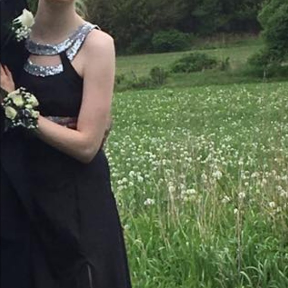 Black Sequin Prom Dress - Picture 3 of 3